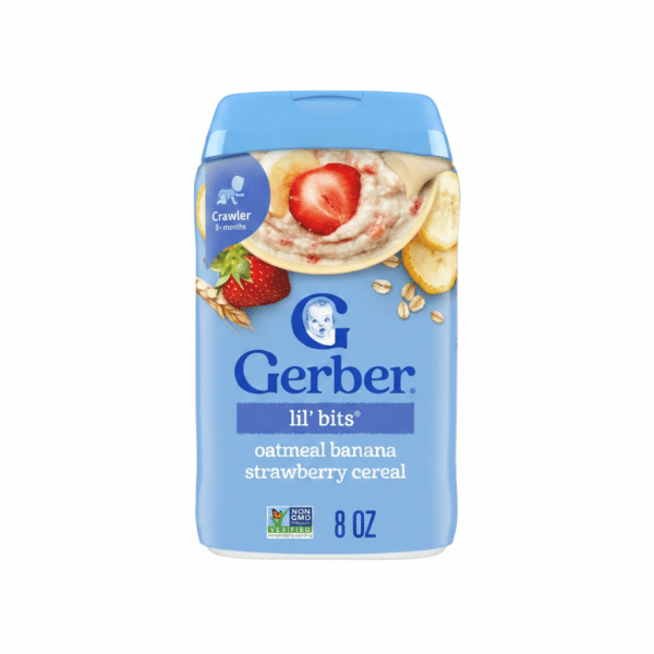 Gerber Lil Bits Oatmeal Banana Strawberry Cereal 8 OZ