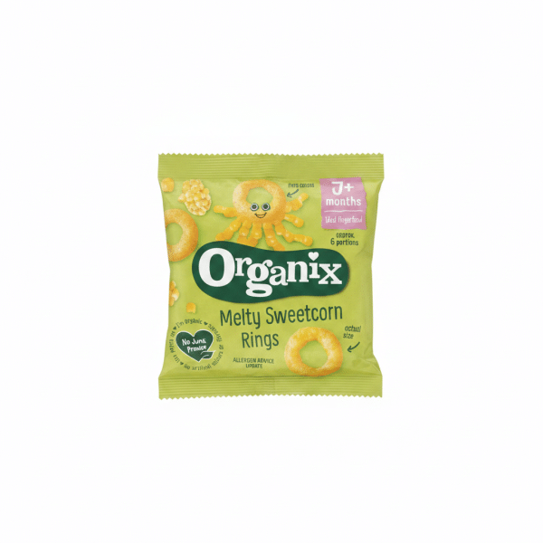 Organix Melty Sweetcorn Rings 25g 7+ Months Ideal Finger Food
