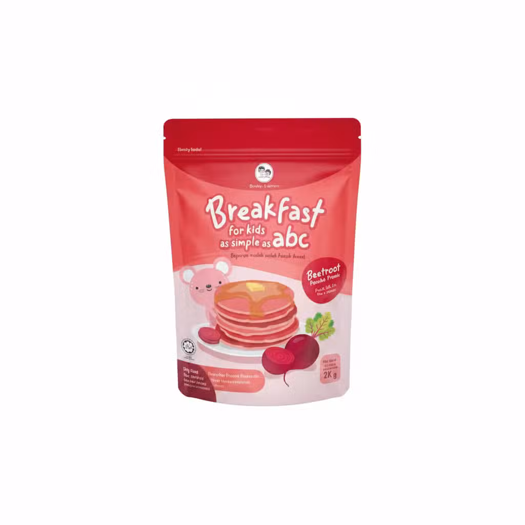 Double Happiness Breakfast for kids as simple as abc Beetroot Pancake Premix 210g