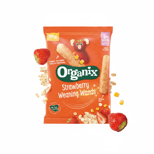 Organix Strawberry Weaning Wands 25g