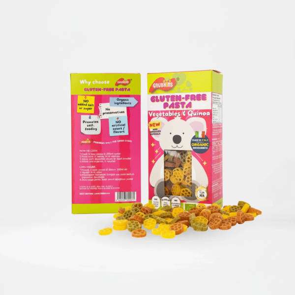 Gnubkins Gluten-Free Pasta Vegetables & Quinoa 125g Organic