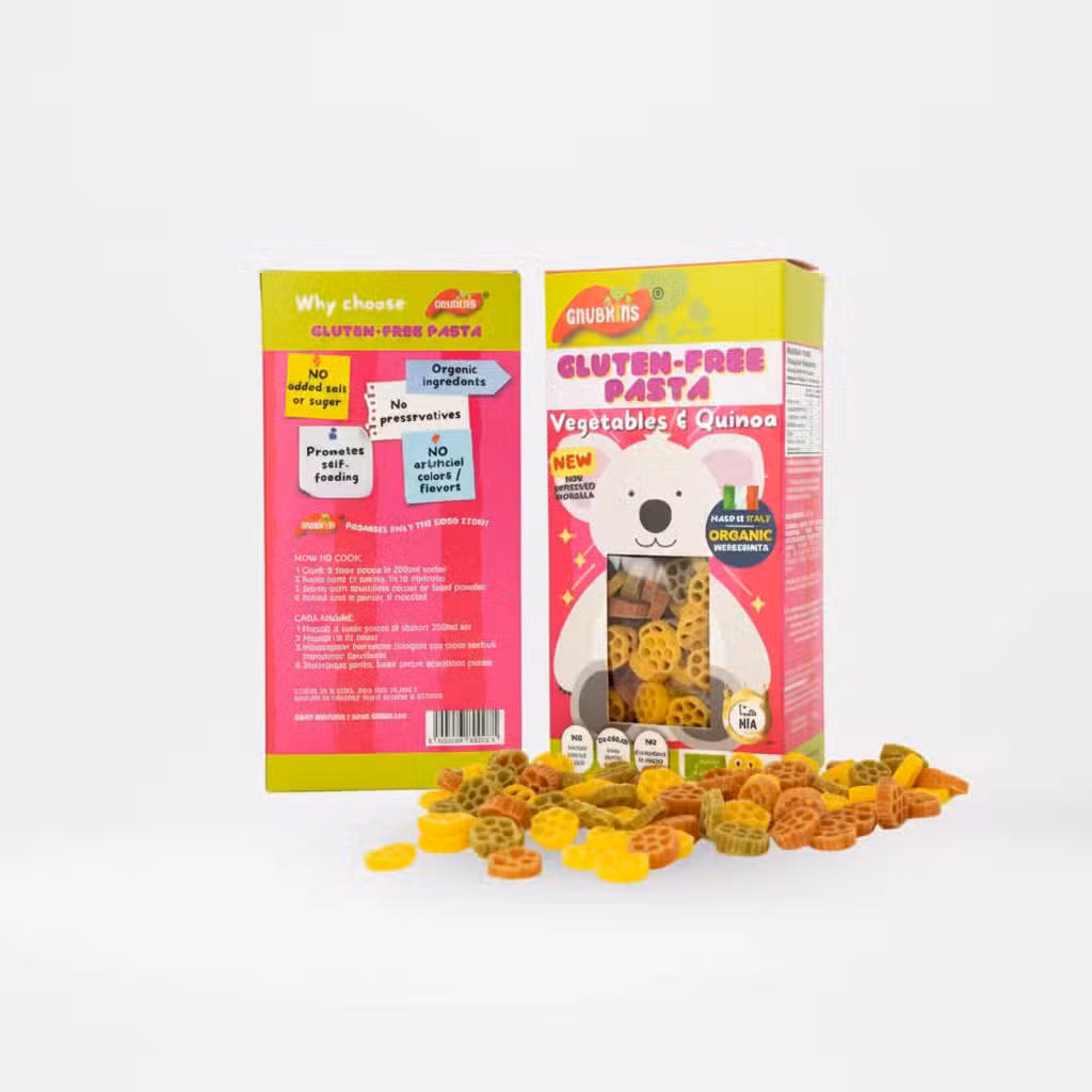 Gnubkins Gluten-Free Pasta Vegetables & Quinoa 125g Organic