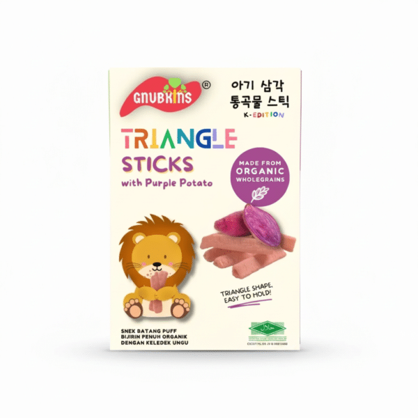 Gnubkins Triangle Sticks with Purple Potato 32g Organic Whole Grains