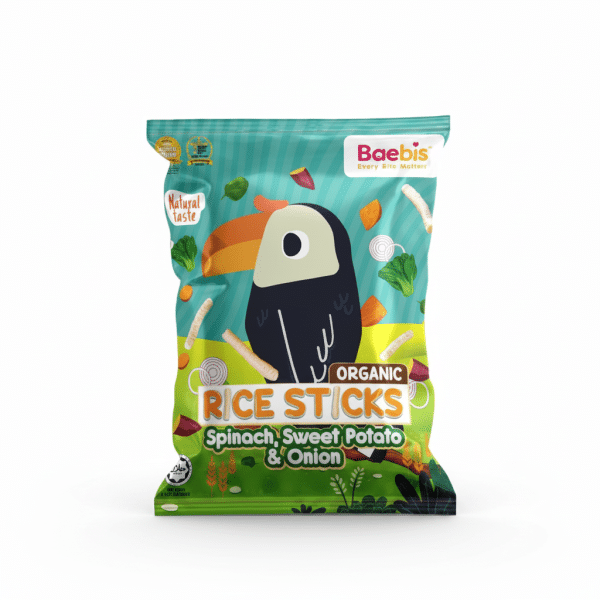 Baebis Organic Rice Sticks Spinach Sweet Potato Onion 12g