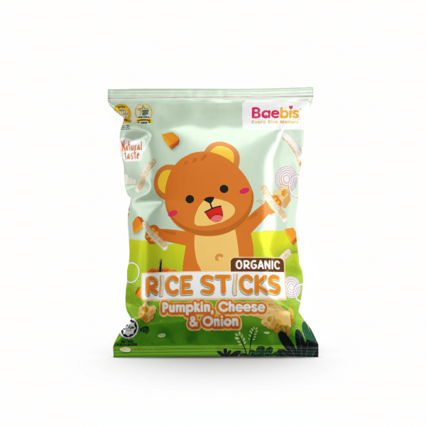 Baebis Organic Rice Sticks Pumpkin Cheese Onion 12g