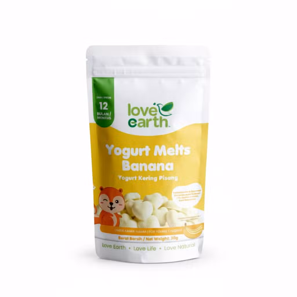 Love Earth Yogurt Melts Banana 20gm Yogurt Kering Pisang