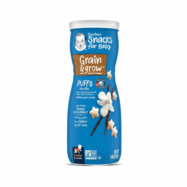 Gerber Grain & Grow Puffs Vanilla Naturally Flavored Puffed Grain Snack 42gm