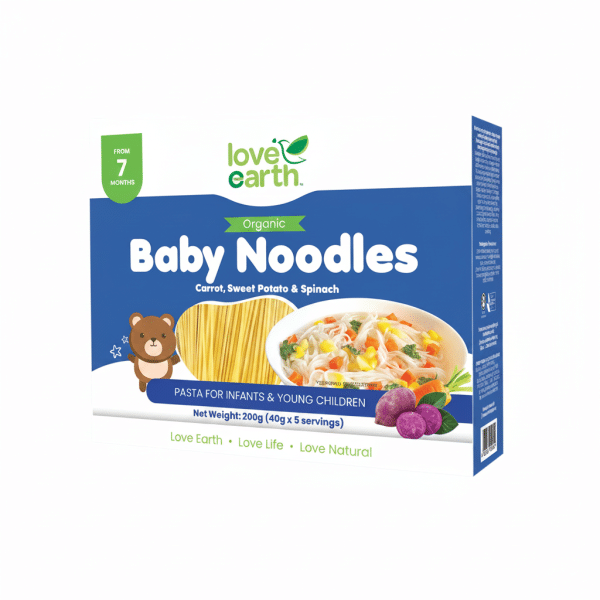 Love Earth Baby Noodles Carrot Sweet Potato Spinach Organic 200gm