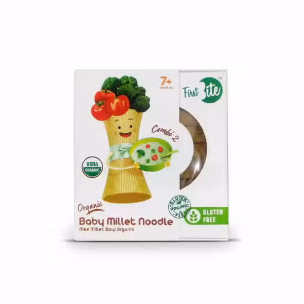 First Bite Baby Millet Noodle Organic Combi 2 180gm Gluten Free