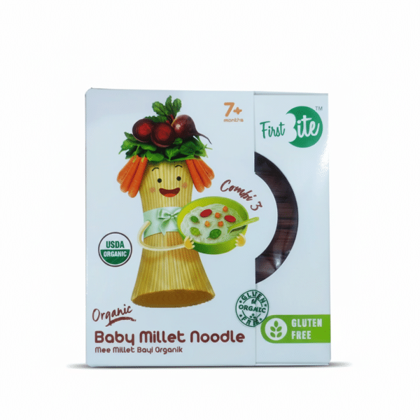 First Bite Combi 3 Organic Baby Millet Noodle 7+ Months USDA Organic Gluten Free