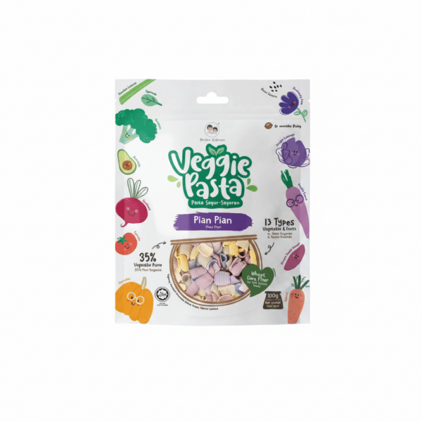Double Happiness Veggie Pasta Pian Pian 100g 35% Vegetable Puree
