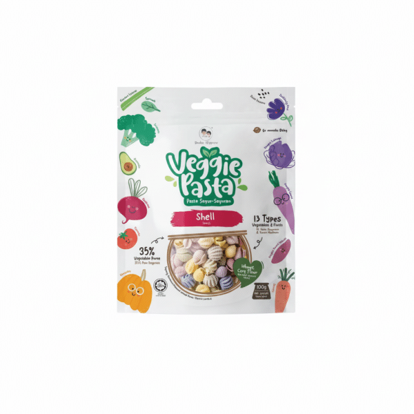 Double Happiness Veggie Pasta Shell 100g 35% Vegetable Puree