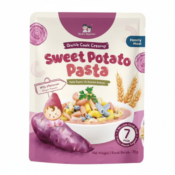 Double Happiness Sweet Potato Pasta With Macaroni 70g Quick Cook Creamy