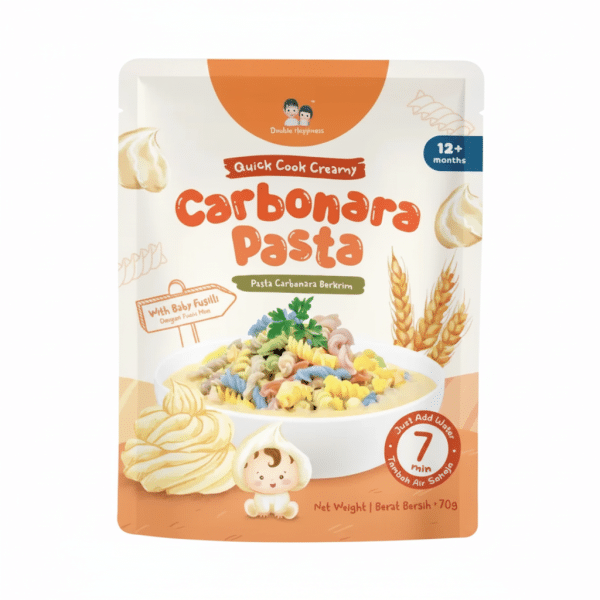 Double Happiness Carbonara Pasta With Baby Fusilli 70g Quick Cook Creamy