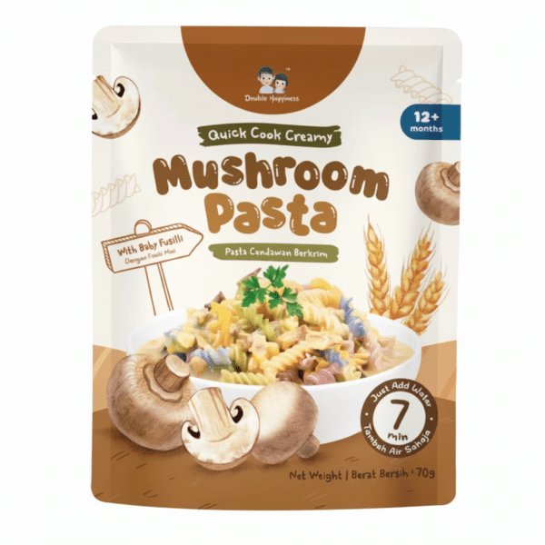 Double Happiness Mushroom Pasta With Baby Fusilli 70g Quick Cook Creamy