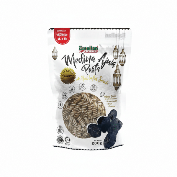 Eatalian Express Medina Ajwa Pasta Fusilli 200gm Source of Vitamin A+B Halba Sauda