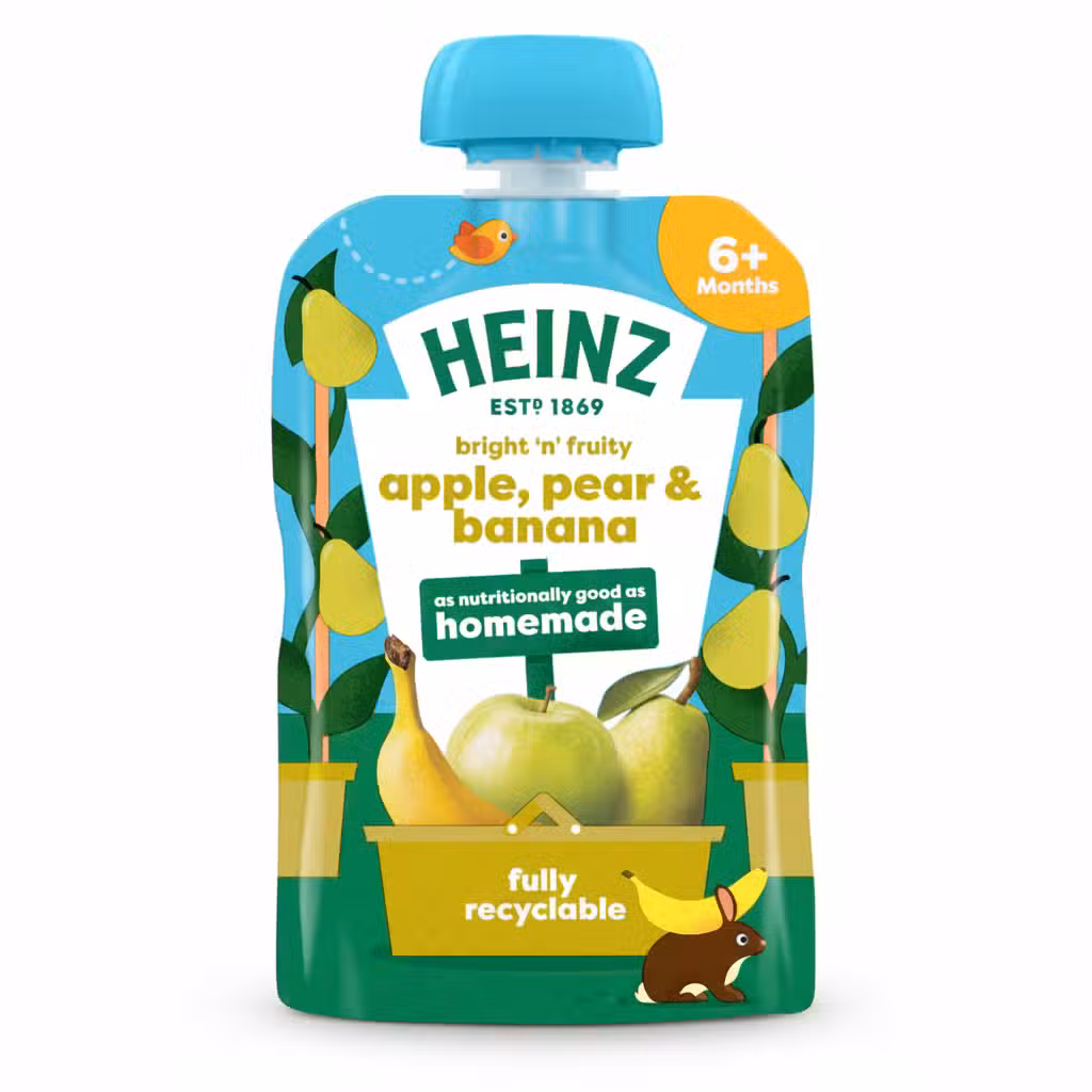 Heinz Apple Pear Banana Puree 100gm 6+ Months