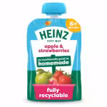 Heinz Apple & Strawberries Puree 100gm 6+ Months Fully Recyclable