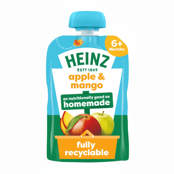 Heinz Apple Mango Puree 100gm 6 Months Fully Recyclable