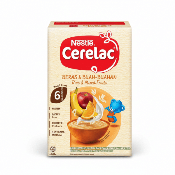 Nestle Cerelac Rice Mixed Fruits 6 Months Protein Iron Probiotic 250gm