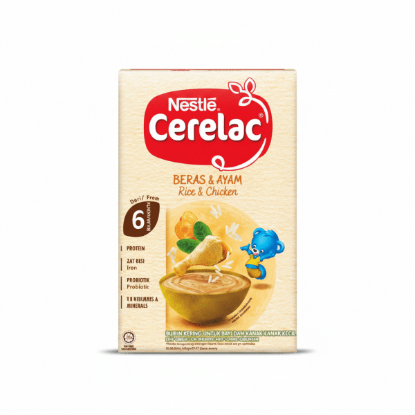 Nestle Cerelac Rice and Chicken 6 Months Plus 250gm Protein Probiotic Vitamins Minerals
