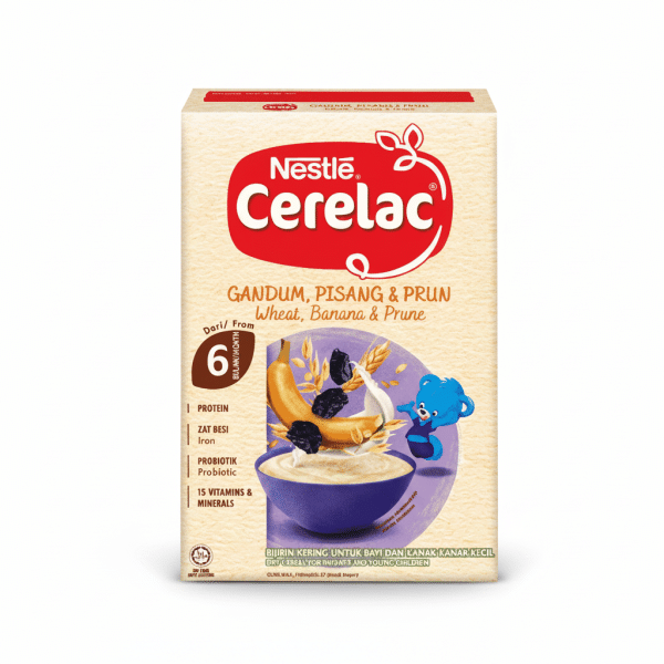 Nestle Cerelac Wheat Banana Prune 6 Months Dry Cereal
