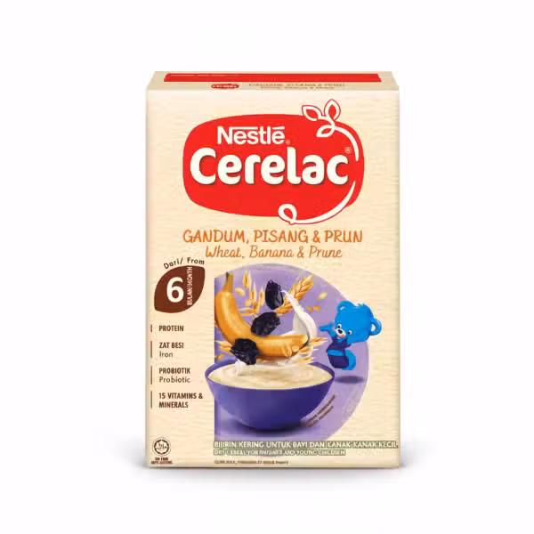 Nestle Cerelac Wheat Banana Prune 6 Months Dry Cereal