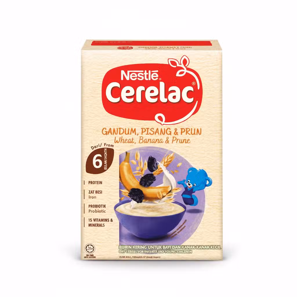 Nestle Cerelac Wheat Banana Prune 6 Months Dry Cereal