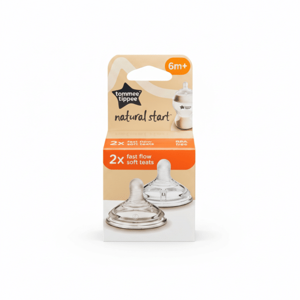Tommee Tippee Natural Start Fast Flow Soft Teats 6m+ 2 Pack