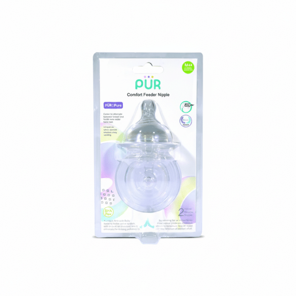 PUR Comfort Feeder Nipple Medium Flow Silicone BPA Free