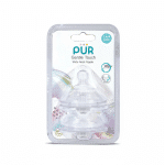 PUR Gentle Touch Wide Neck Nipple Fast Flow 2 Packs BPA Free