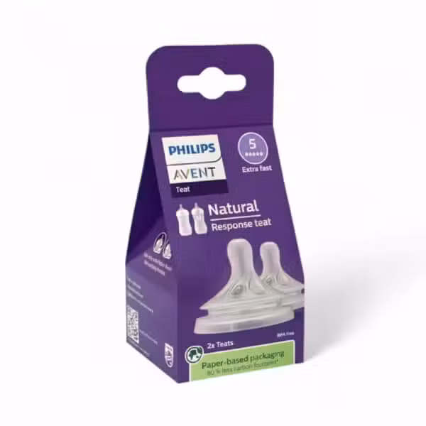 Philips Avent Natural Response Teat Extra Fast Flow 5 2x Teats