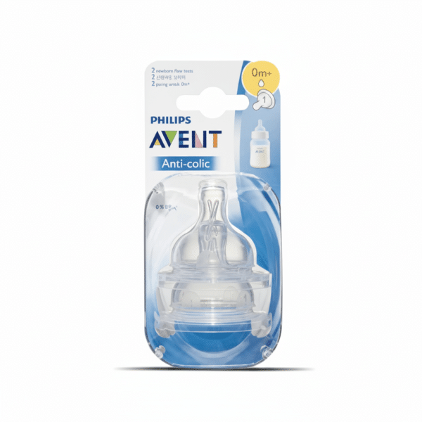 Philips Avent Anti-Colic Newborn Flow Teats 0m+ 2 newborn flow tests 2 신생아용 젖꼭지 2 puring untuk Om+