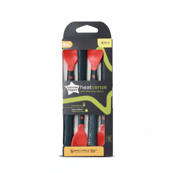 Tommee Tippee Heatsense Soft Weaning Spoon 4m+ Heat Sensing 4 Pack