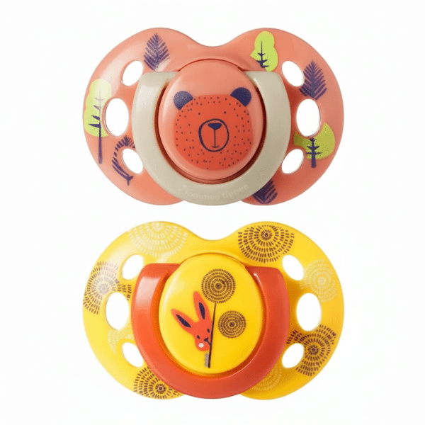 Tommee Tippee Fun Friends Orthodontic Soothers 6-18 months Bear and Bunny Design