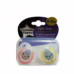 Tommee Tippee Night Time 2 Orthodontic Soothers 0-6m BPA Free