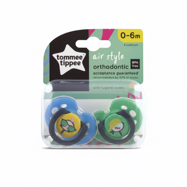Tommee Tippee Air Style Orthodontic Soother 0-6 Months BPA Free