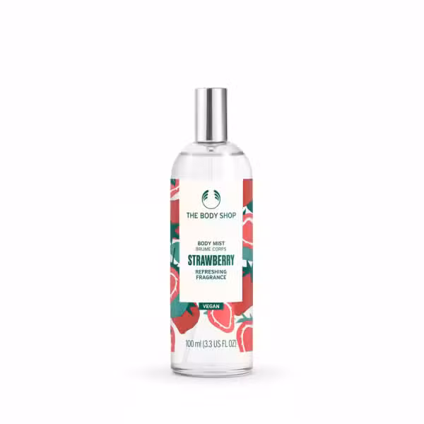 The Body Shop Strawberry Body Mist 100ml Refreshing Fragrance Vegan
