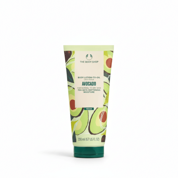 The Body Shop Avocado Body Lotion To Oil 200ml 72H Skin Softening Moisture Vegan