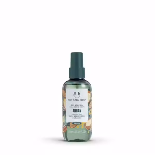 The Body Shop Argan Dry Body Oil 125ml Skin Nourishing Radiance Vegan