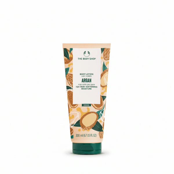 The Body Shop Argan Body Lotion 200ml 72H Skin Softening Moisture Vegan