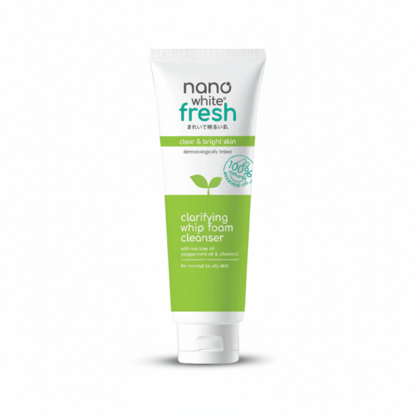 Nano White fresh clarifying whip foam cleanser 100gm clear & bright skin