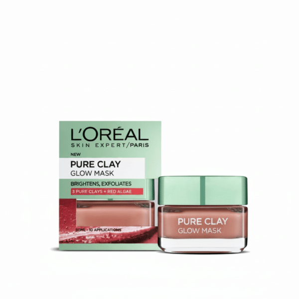 Loreal Paris Pure Clay Glow Mask 50ml Brightens Exfoliates