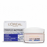 Loreal Paris Triple Active Comforting Moisturiser Night 24H Hydration Glycerin Ceramide All Skin Types