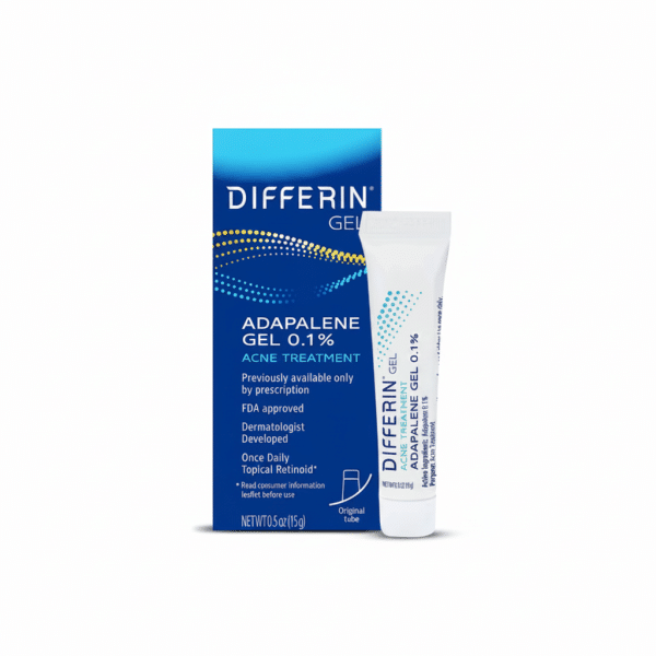 Differin Gel Adapalene Gel 0.1% Acne Treatment 15gm Original Tube
