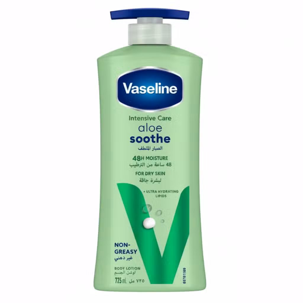 Vaseline Intensive Care Aloe Soothe Body Lotion 725ml Non Greasy Ultra Hydrating Lipids