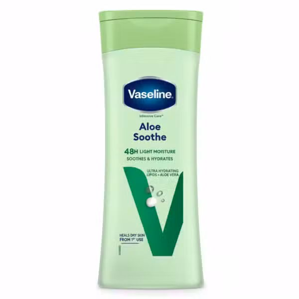Vaseline Intensive Care Aloe Soothe 48H Light Moisture Soothes Hydrates 200ml