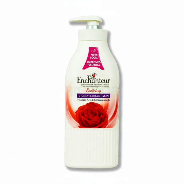 Enchanteur Enticing Perfumed Lotion Visibly Radiant Skin Vitamin A C E Niacinamide 500ml