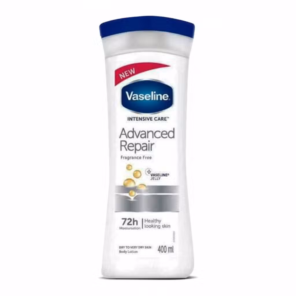 Vaseline Intensive Care Advanced Repair Body Lotion Fragrance Free 400ml Dry to Very Dry Skin