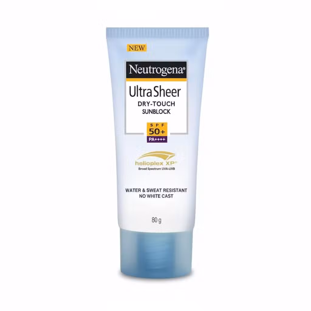 Neutrogena Ultra Sheer Dry-Touch Sunblock SPF 50+ PA++++ 80g Water Sweat Resistant No White Cast